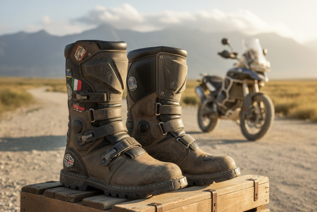 Motorcycle Touring Boots: How to Choose the Right Pair Motorcycle Touring Boots Gear Flatlay 1024x683