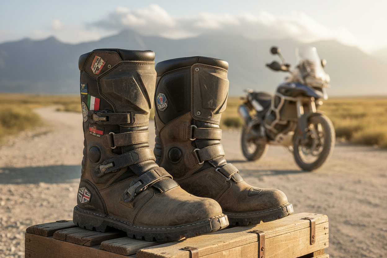 Gear & Equipment Motorcycle Touring Boots Gear Flatlay