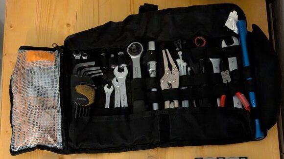 Motorcycle Trip Packing List: The Complete Guide Motorcycle tool roll with sockets, ratchet and Allen keys